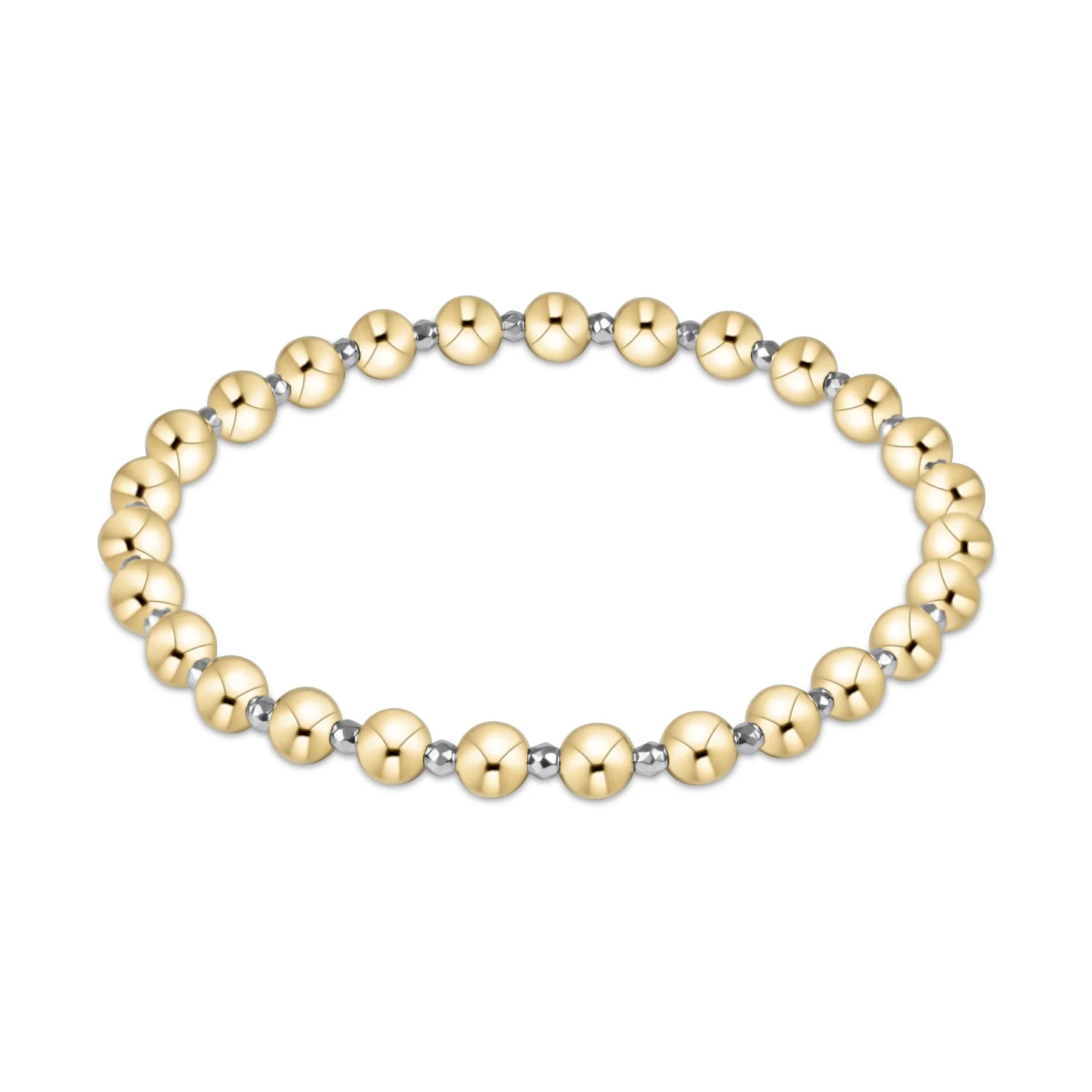 Enewton Bright Silver Faceted Hematite Grateful Pattern 5mm Bead Bracelet - Juli's Wearable Art