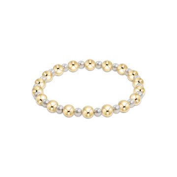 Enewton Pearl Grateful Pattern 6mm Gold Bead Bracelet - Juli's Wearable Art
