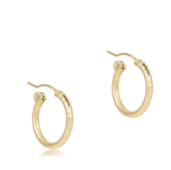 Enewton Round Gold 0.5" Hoop - Textured - Juli's Wearable Art