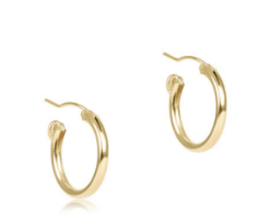 enewton Round Smooth Gold 0.5" Post Hoops - Juli's Wearable Art