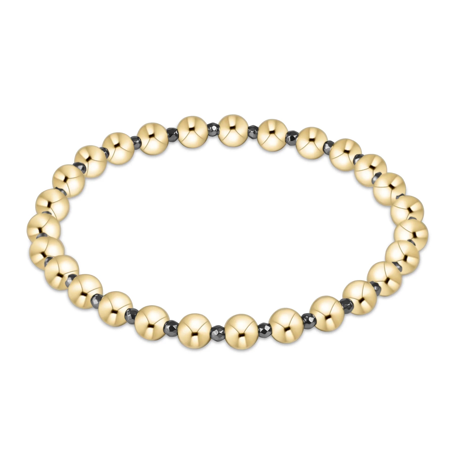 Enewton Silver Faceted Hematite Grateful Pattern 5mm Bead Bracelet - Juli's Wearable Art