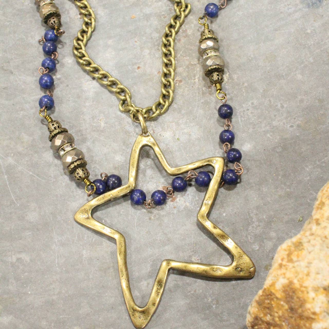 Falling Stars Layered Necklace - Juli's Wearable Art