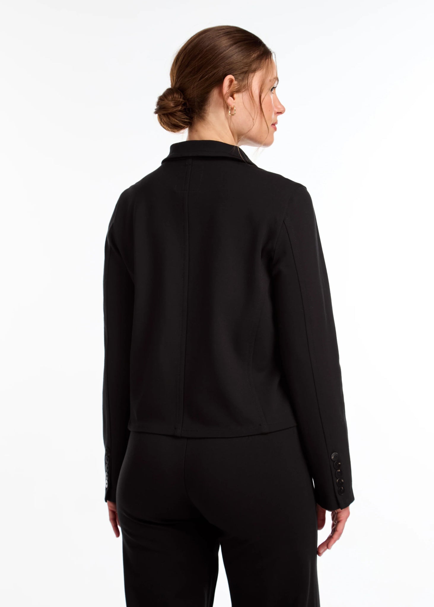 FDJ Black Cropped Blazer – Ponte de Roma - Juli's Wearable Art