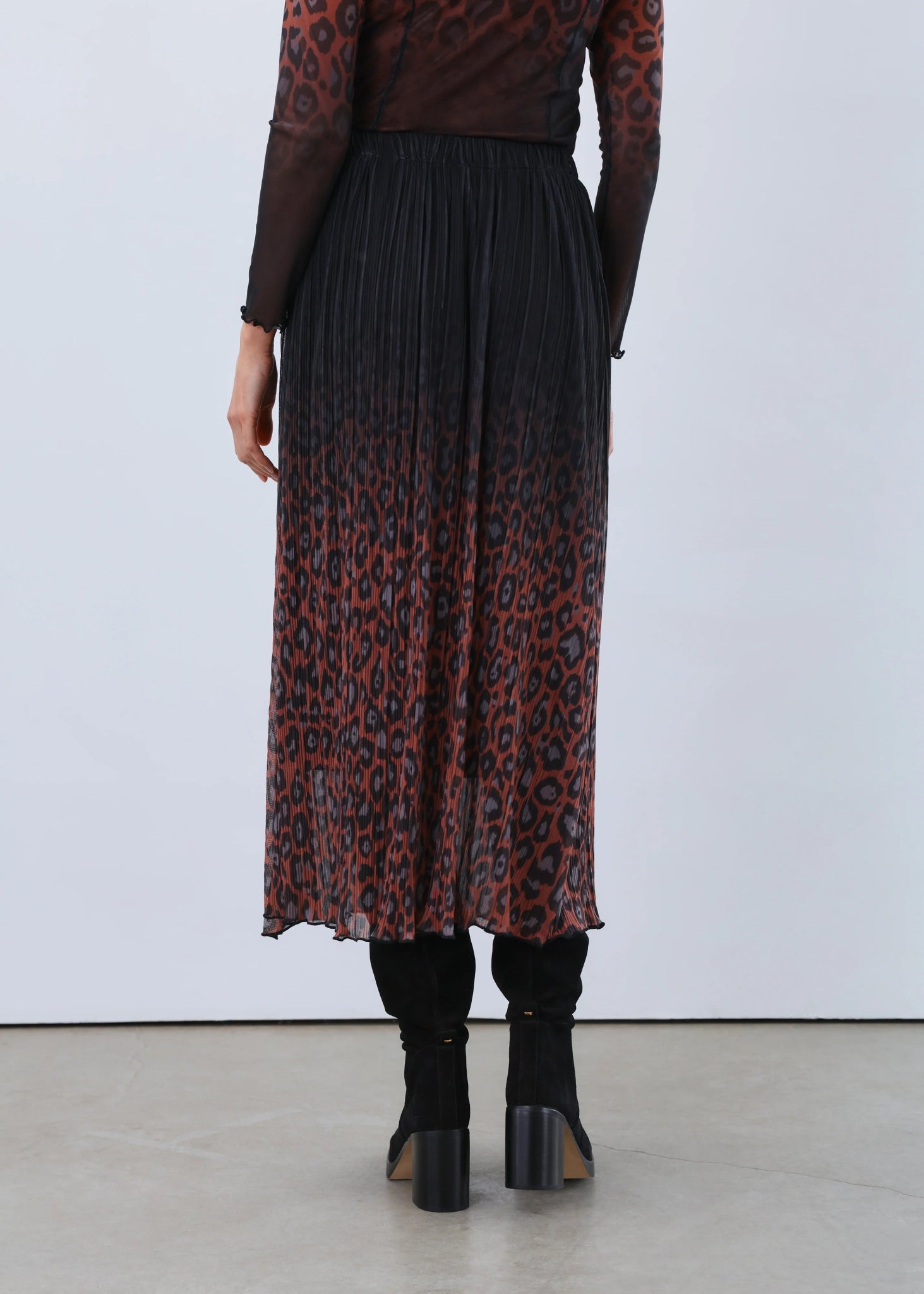 FDJ Midi Mesh Skirt – Leopard Fade - Juli's Wearable Art