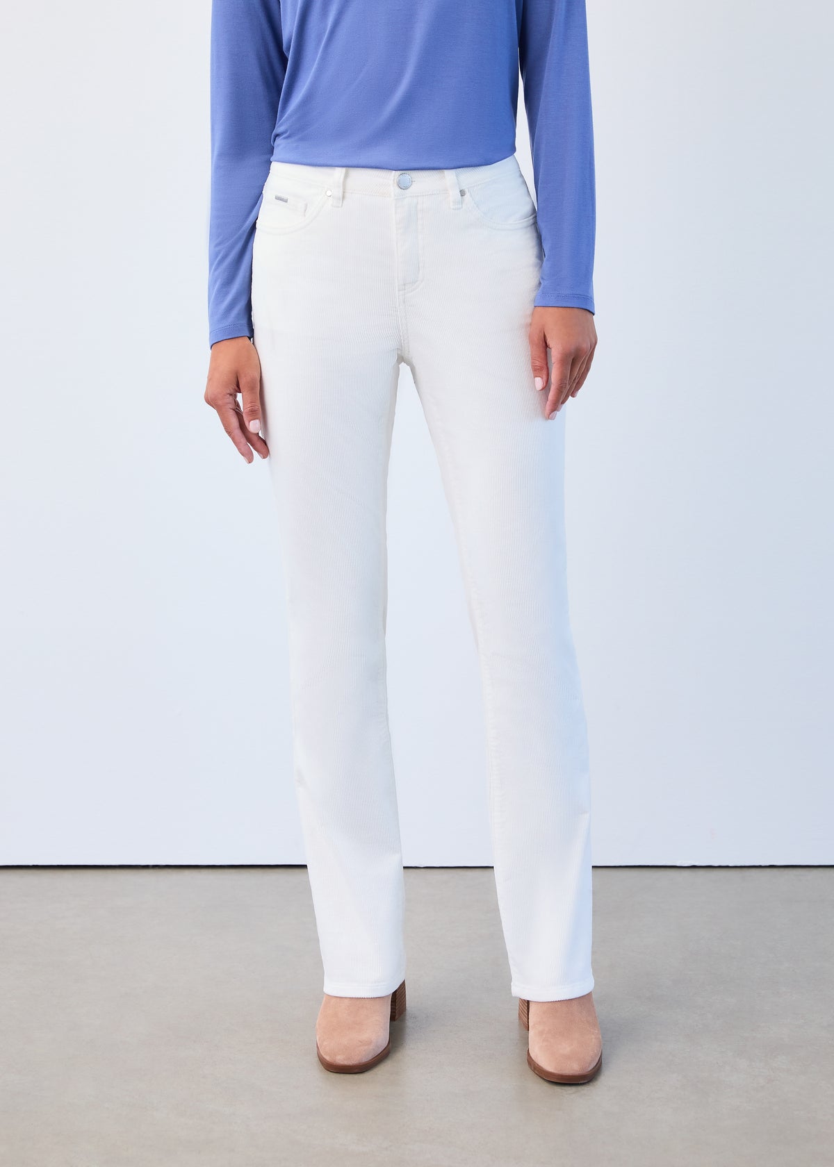 FDJ Olivia Bootcut Corduroy Denim - Cream - Juli's Wearable Art