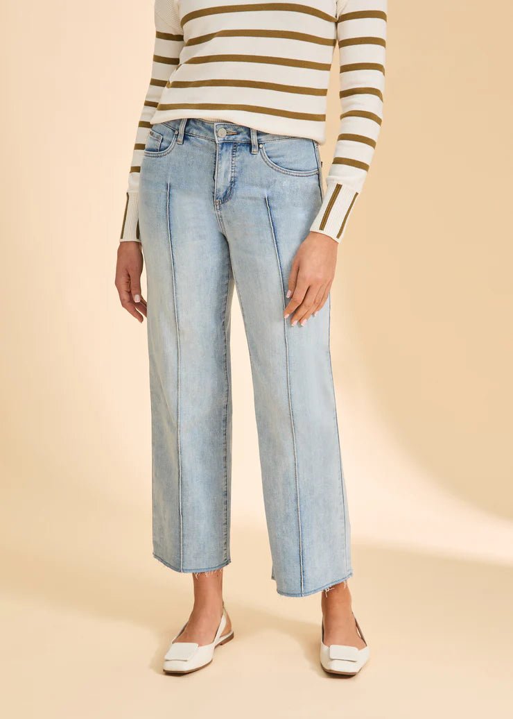 FDJ Olivia Wide Ankle Denim – Pale Wash - Juli's Wearable Art