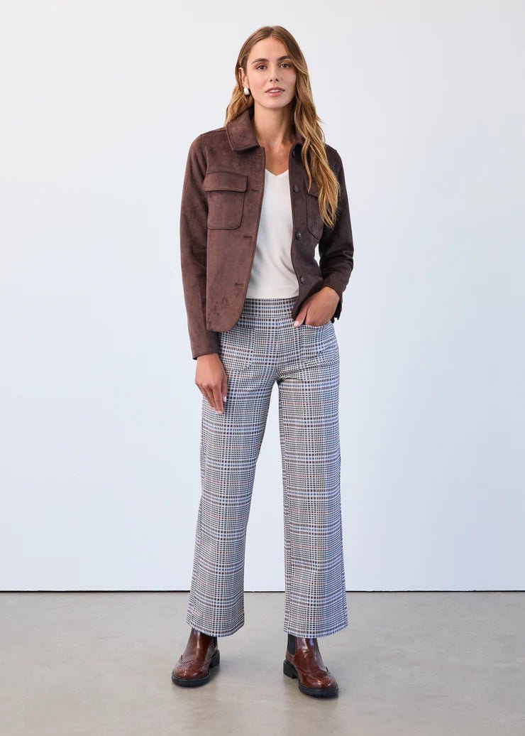 FDJ Pull - On Wide Ankle Pants, Abbey Plaid - Juli's Wearable Art