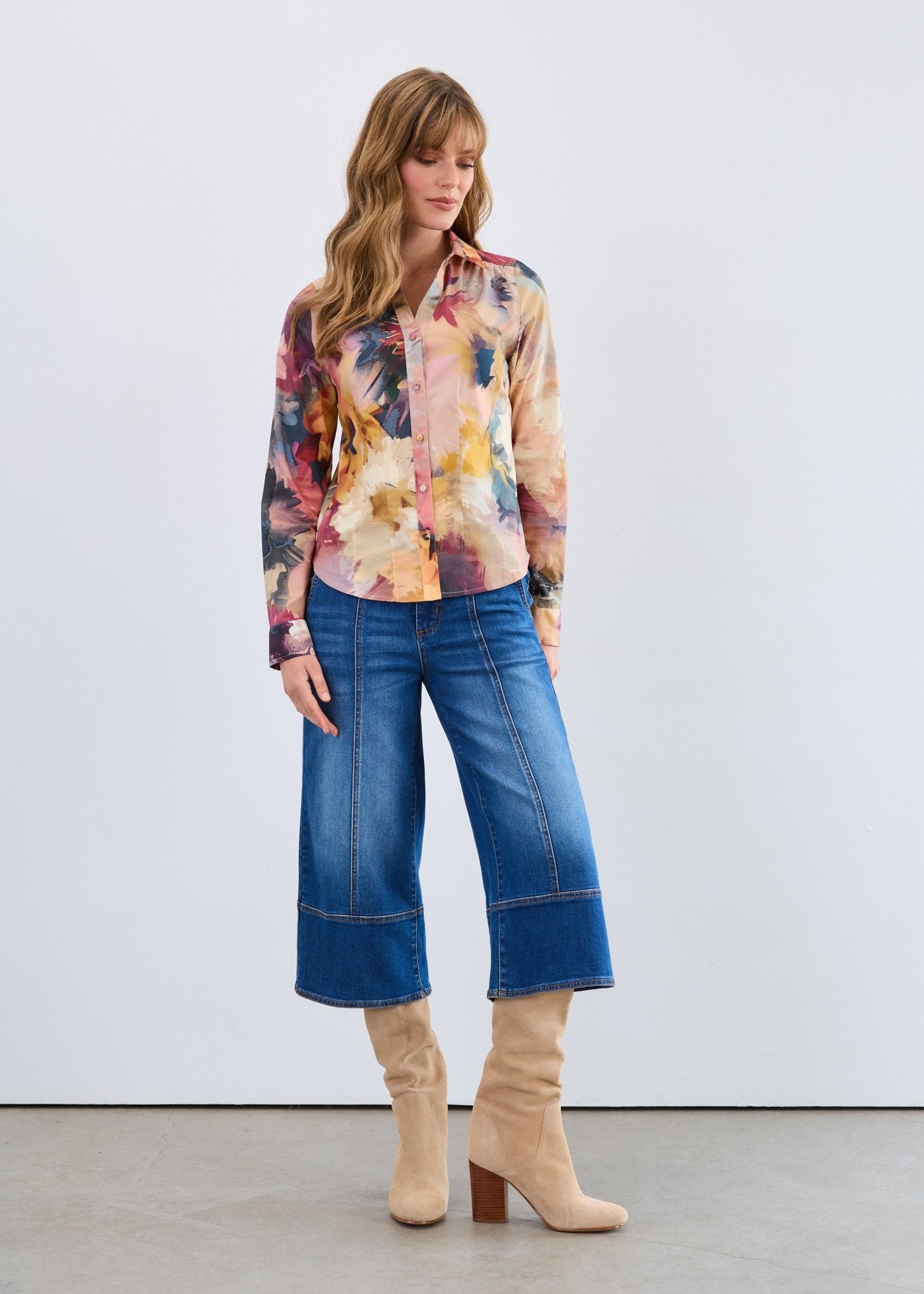 FDJ Stretch Poplin Blouse - Juli's Wearable Art