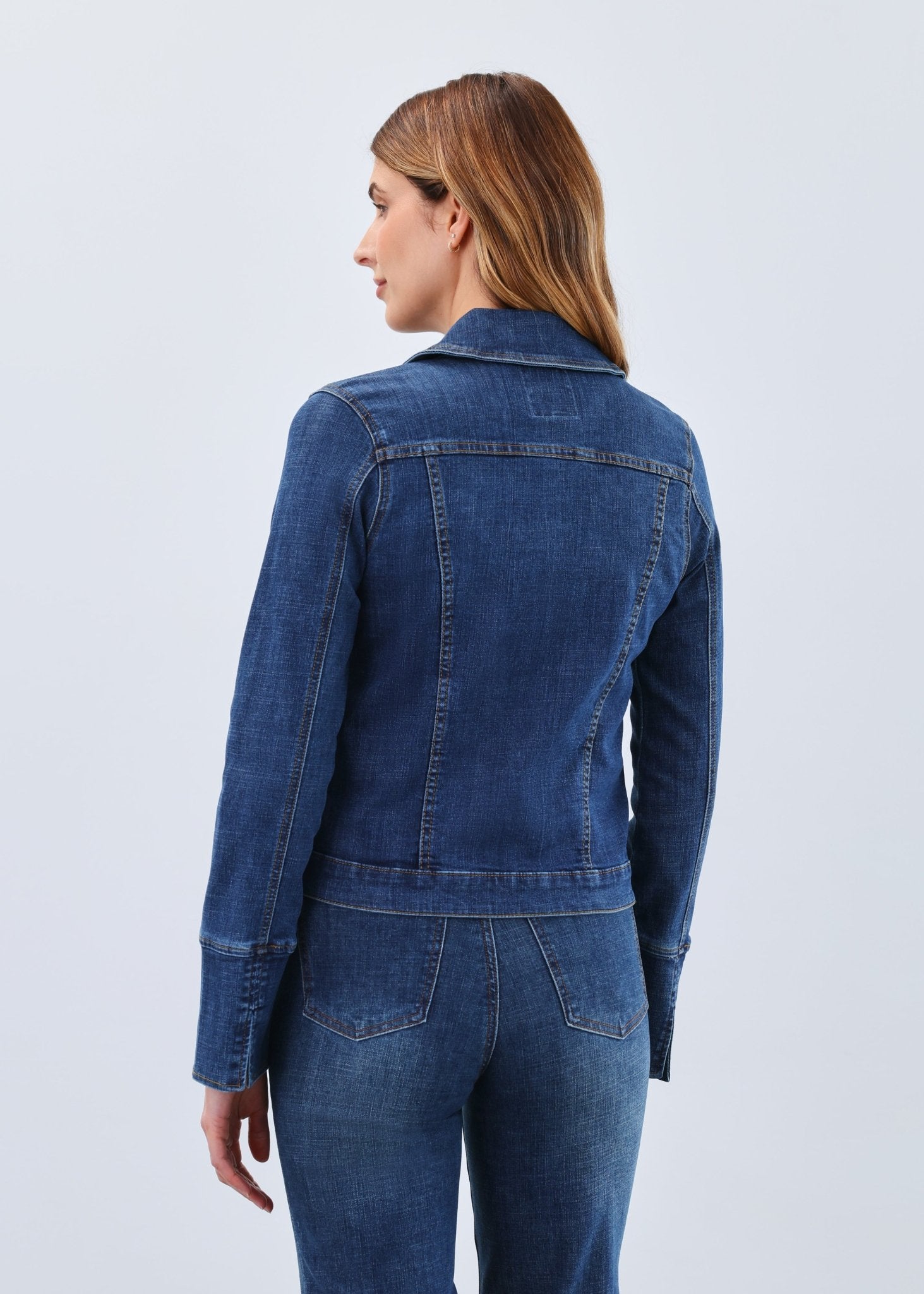 FDJ Zip Front Denim Jacket - Juli's Wearable Art