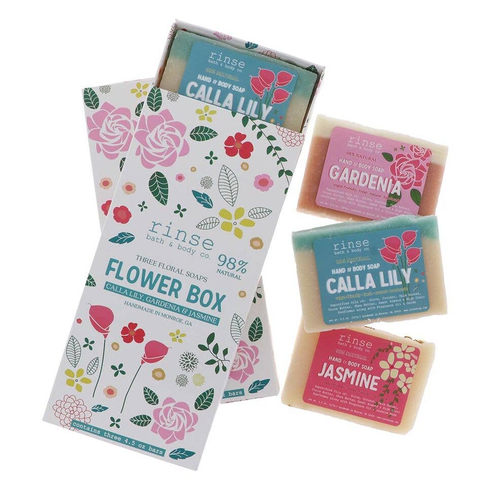 Flower Box Soap | 3 Bars | Natural Bar Soap Gift Set - Juli's Wearable Art