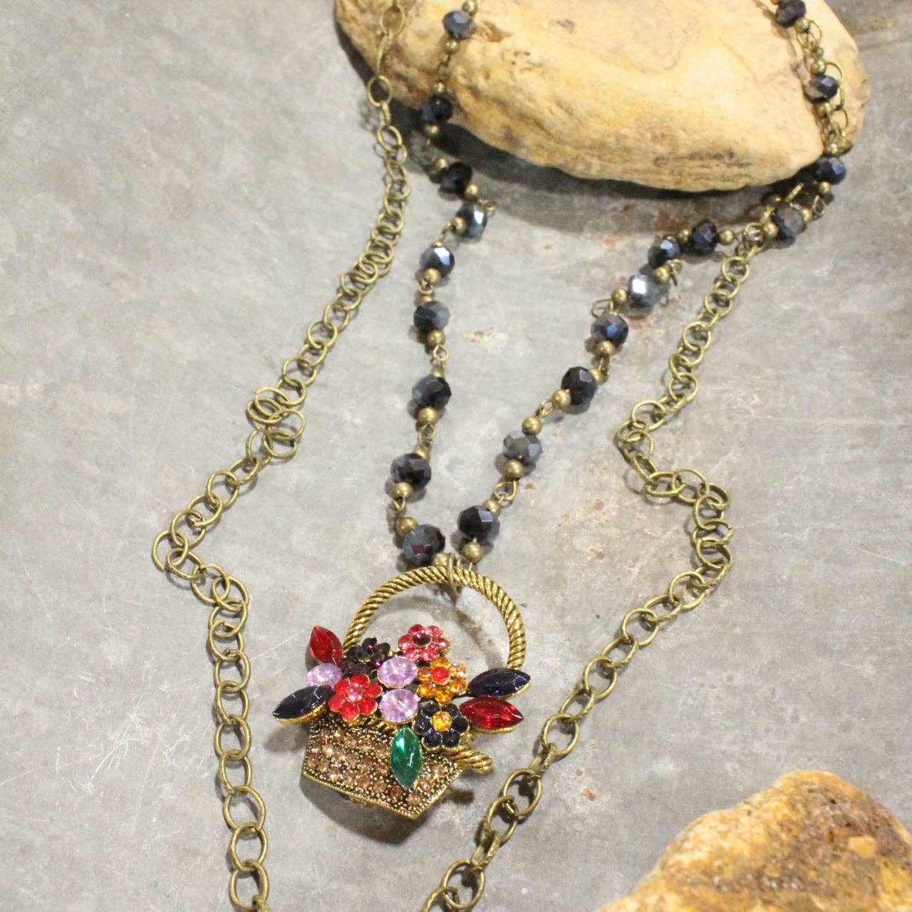 Flower Pickin' Layered Pendant Necklace - Juli's Wearable Art