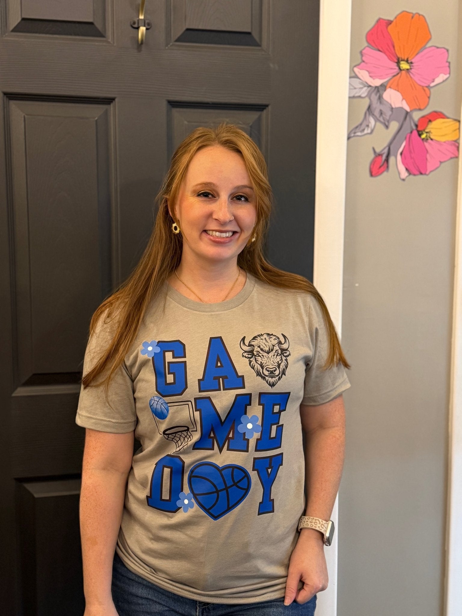 Game Day Bedford Bison Basketball Tee - Juli's Wearable Art