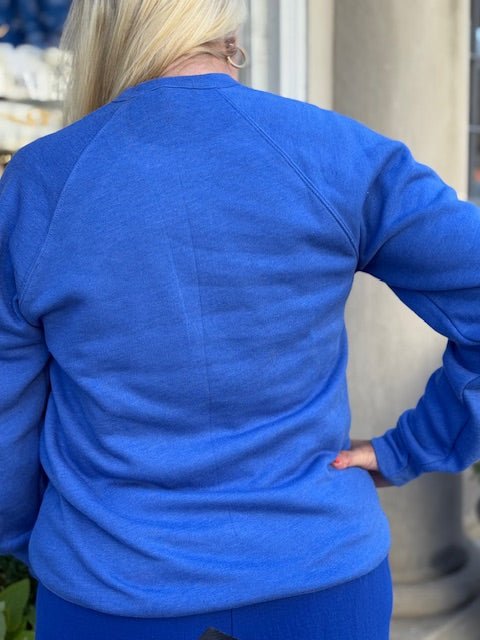 Go Blue! Bedford High School Sweatshirt - Juli's Wearable Art