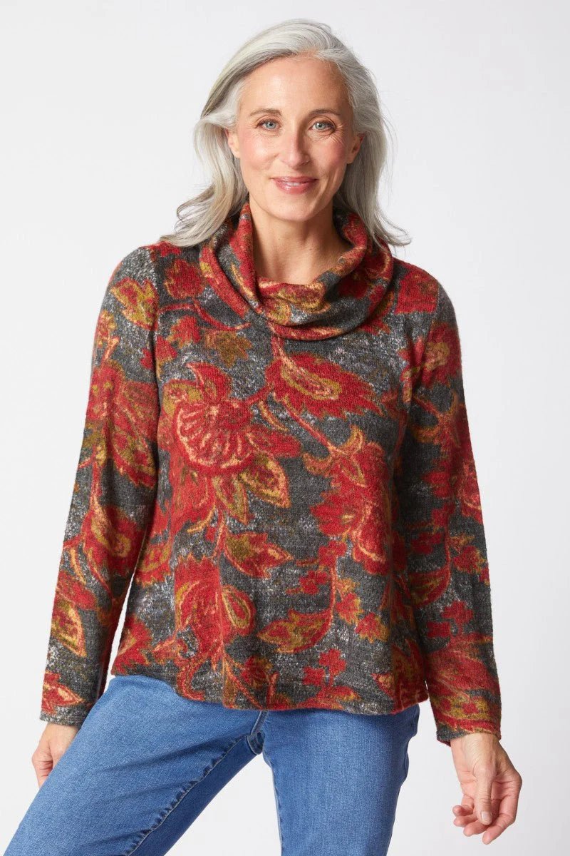 Habitat Aspen Knit Brushstroke Print Pullover - Juli's Wearable Art