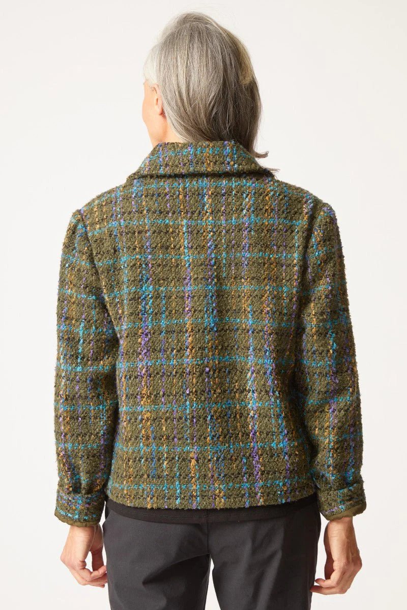 Habitat Confetti Plaid Shacket - Avocado - Juli's Wearable Art