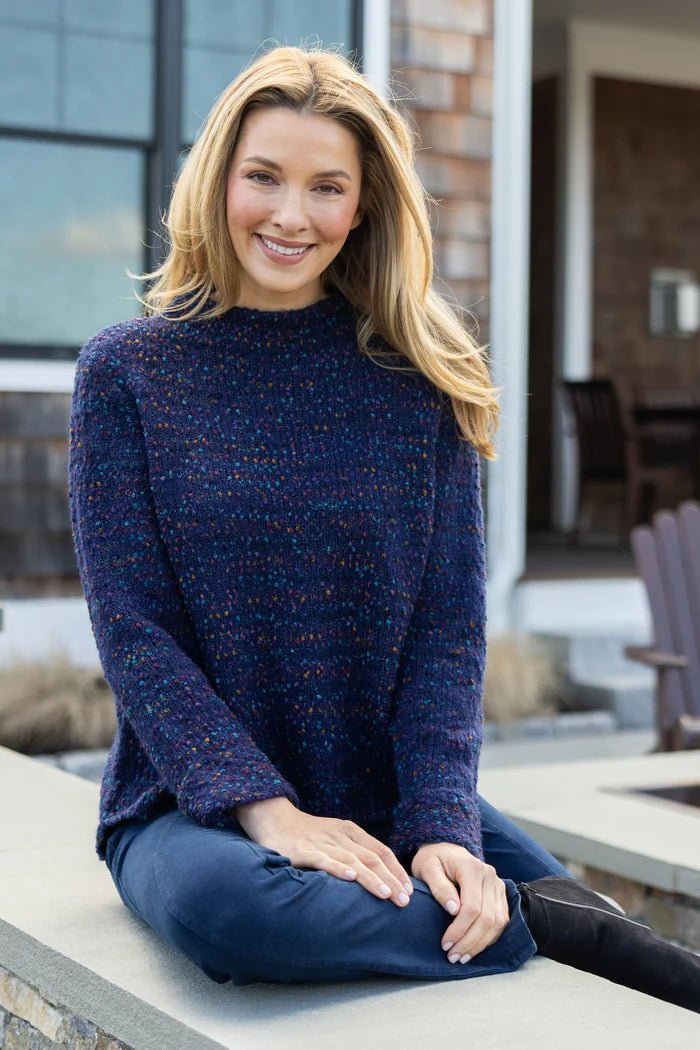 Habitat Confetti Pullover Sweater – Navy - Juli's Wearable Art