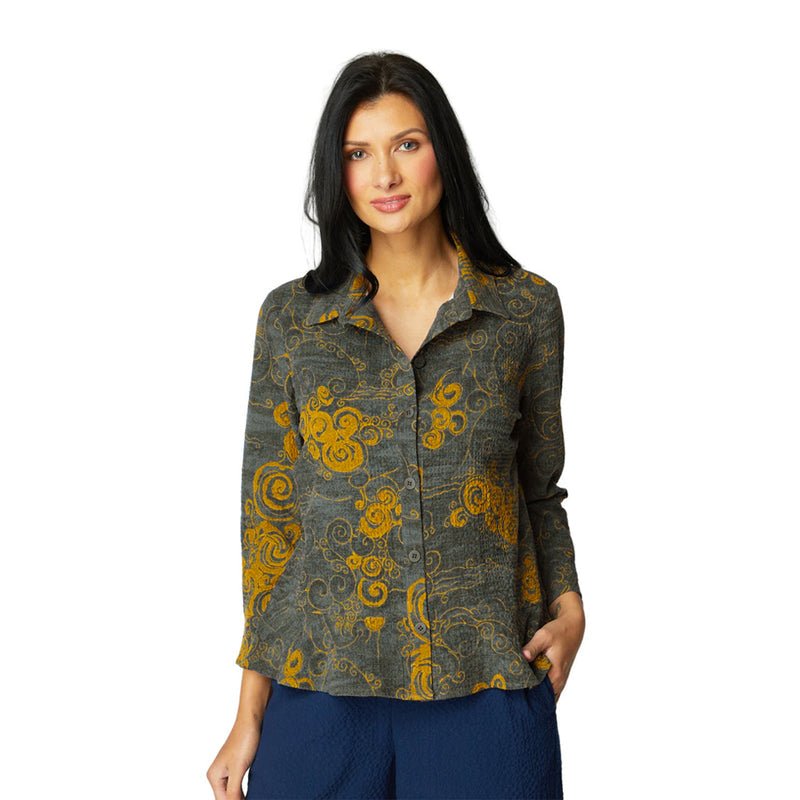 HABITAT CRINKLE CREPE MOSAIC EASY SWING JACKET F25H 21712 main image 1