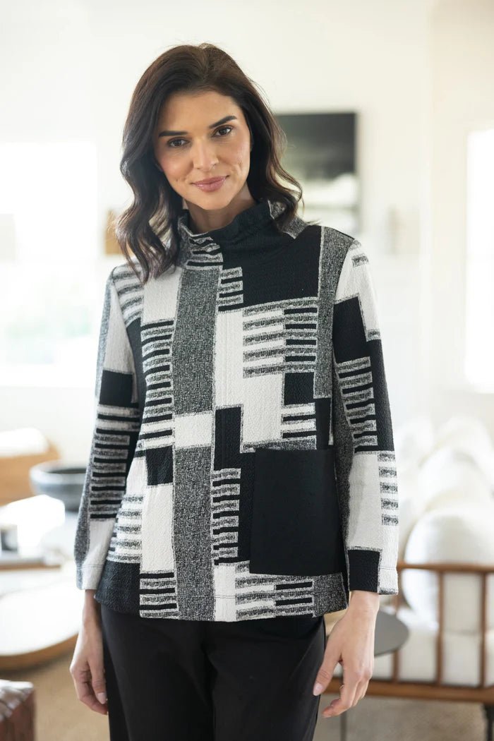 Habitat Fair and Square Ruched Collar Top - Juli's Wearable Art