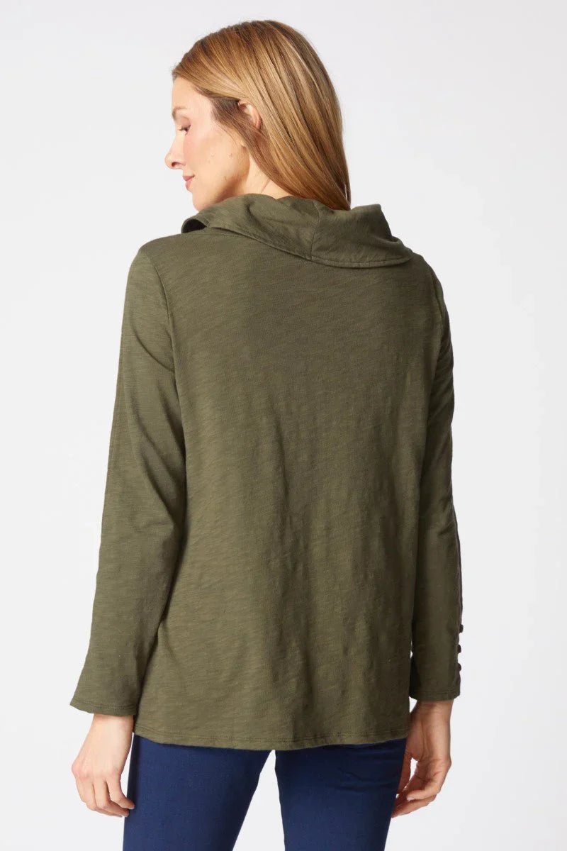 Habitat Harvest Cowl Neck Tunic – Forest - Juli's Wearable Art
