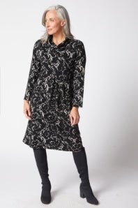 Habitat Jacquard Scroll Pleat Front Dress - Juli's Wearable Art