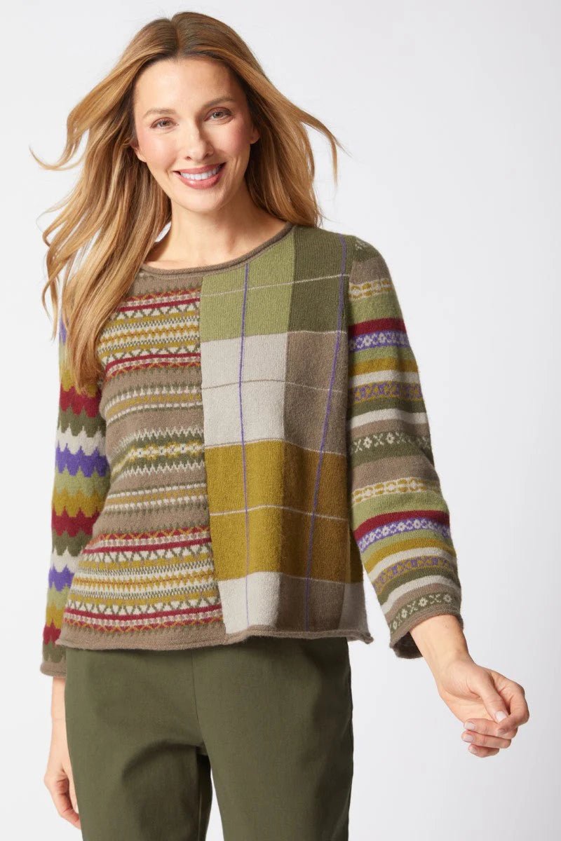 Habitat Mixed Pattern Pullover - Juli's Wearable Art