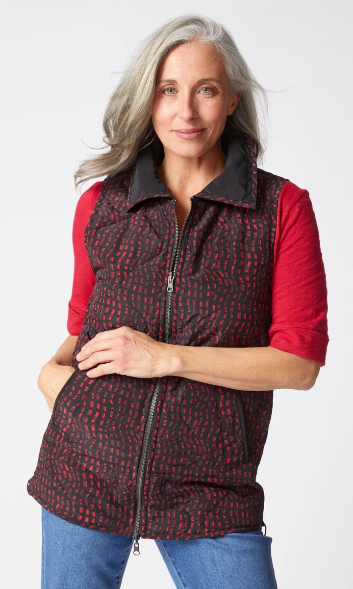 Habitat Reversible Mosaic Print Quilt Jacket – Wine - Juli's Wearable Art