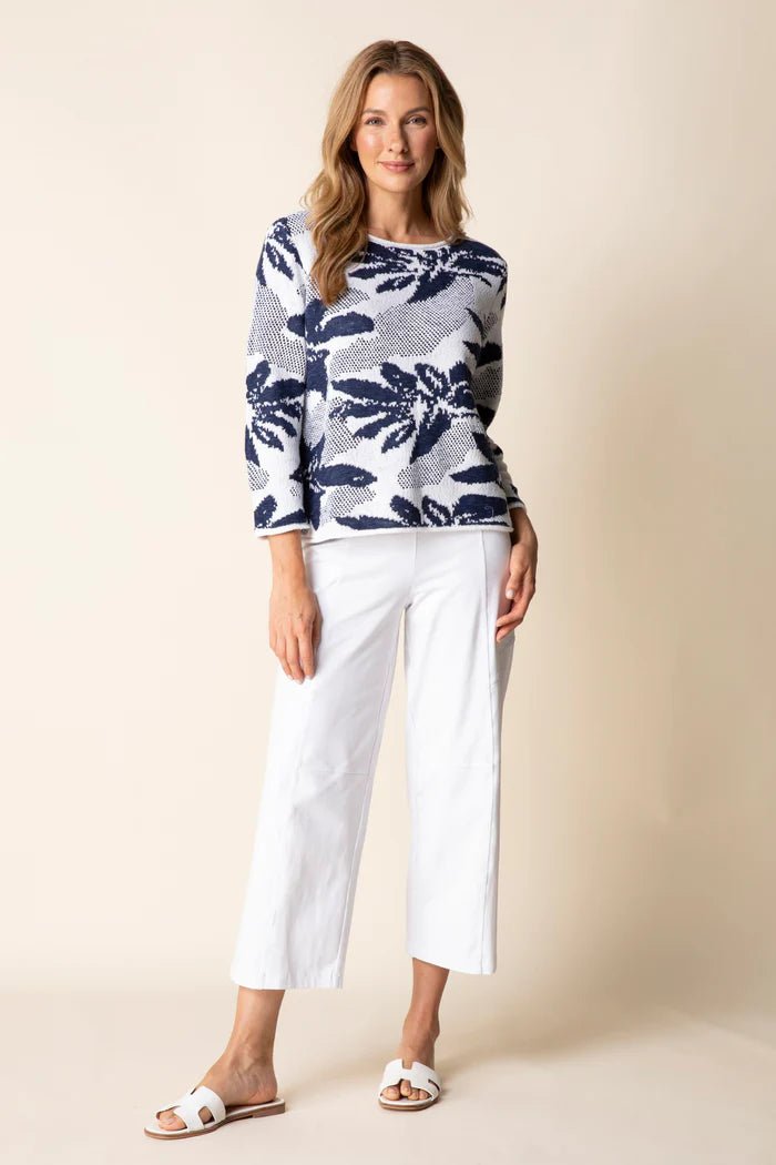 Habitat Sunflower Intarsia Sweater | Navy - Juli's Wearable Art