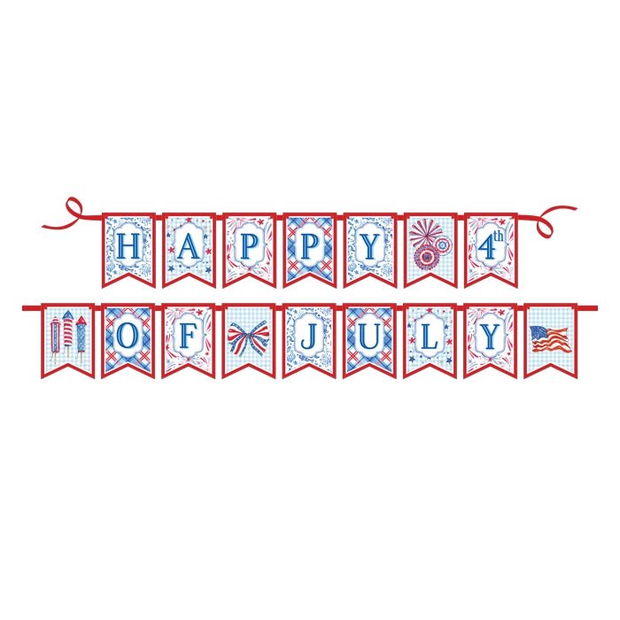 Happy 4th of July Party Banner - Juli's Wearable Art