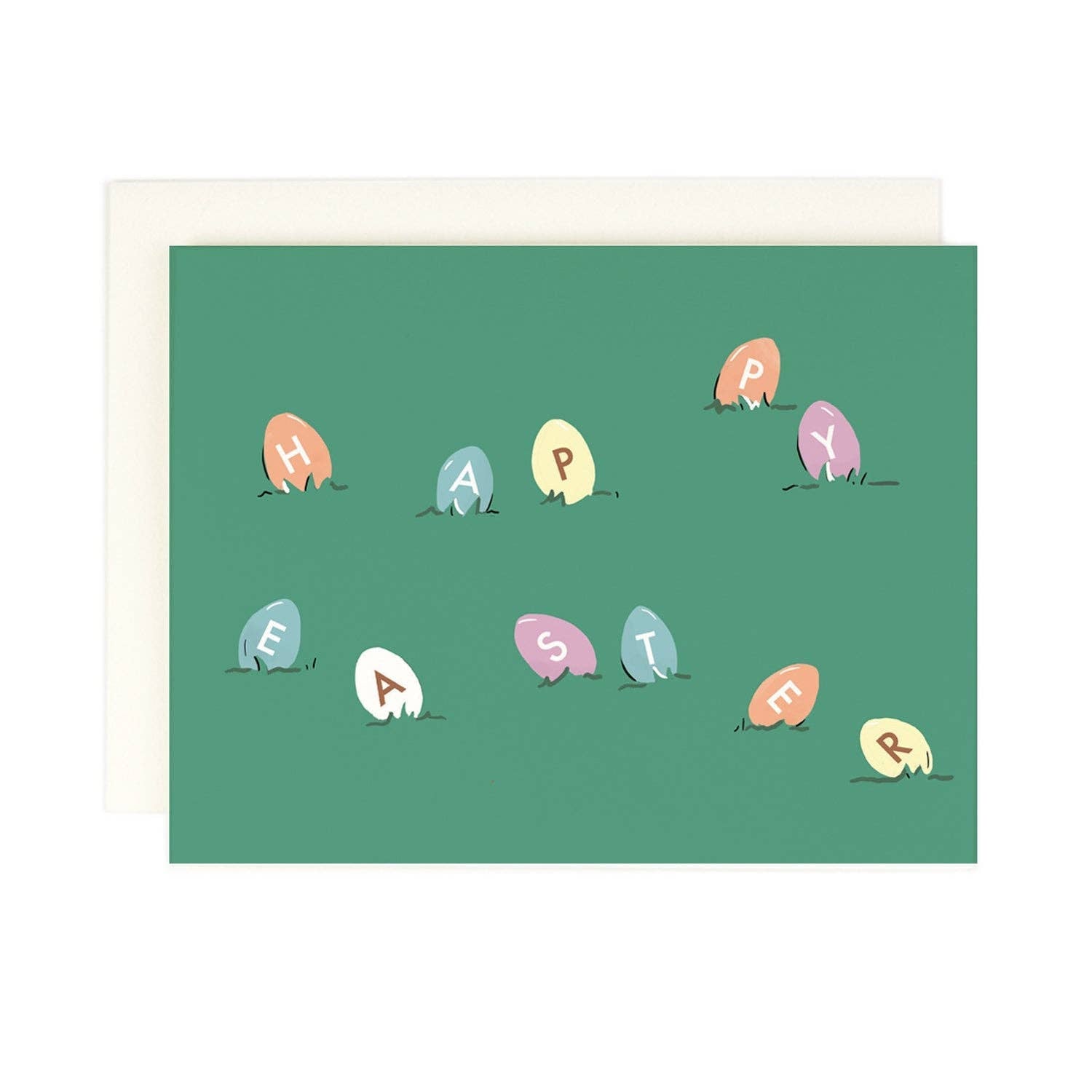Happy Easter Egg Hunt Greeting Card - Juli's Wearable Art