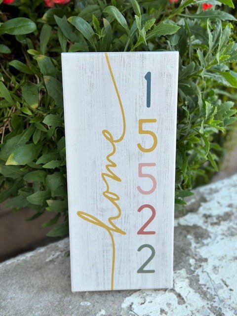 Home 15522 Vertical Zip Code Sign - Juli's Wearable Art