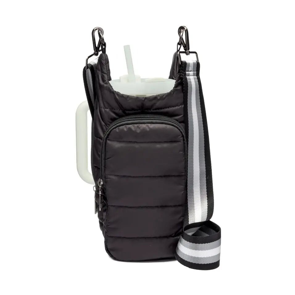 Hydrobag® Handle™ - Black Matte with Gray, Black, White Stripe - Juli's Wearable Art