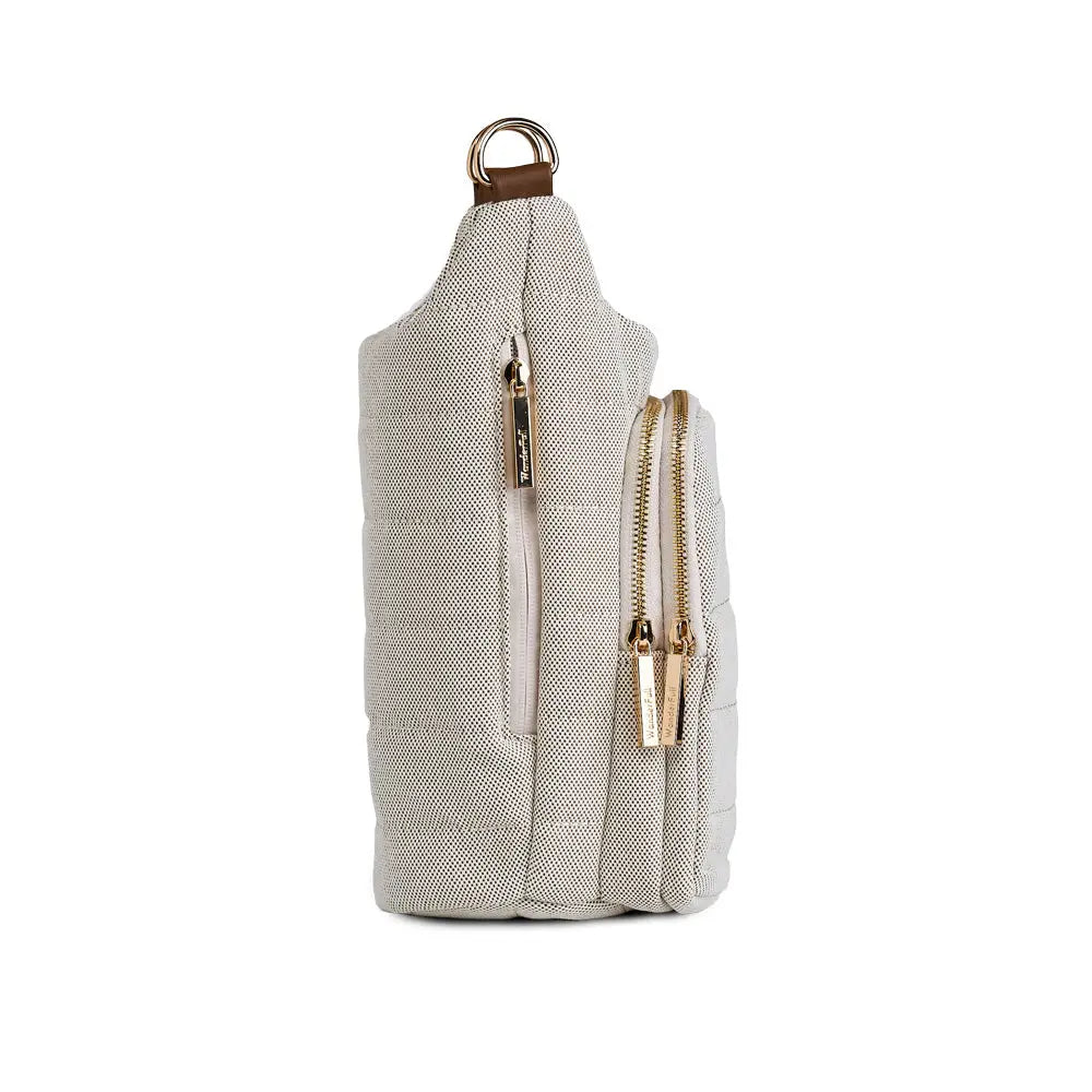 Hydrobag® Handle Dark Oatmeal Canvas with Canvas Vegan Leather - Juli's Wearable Art