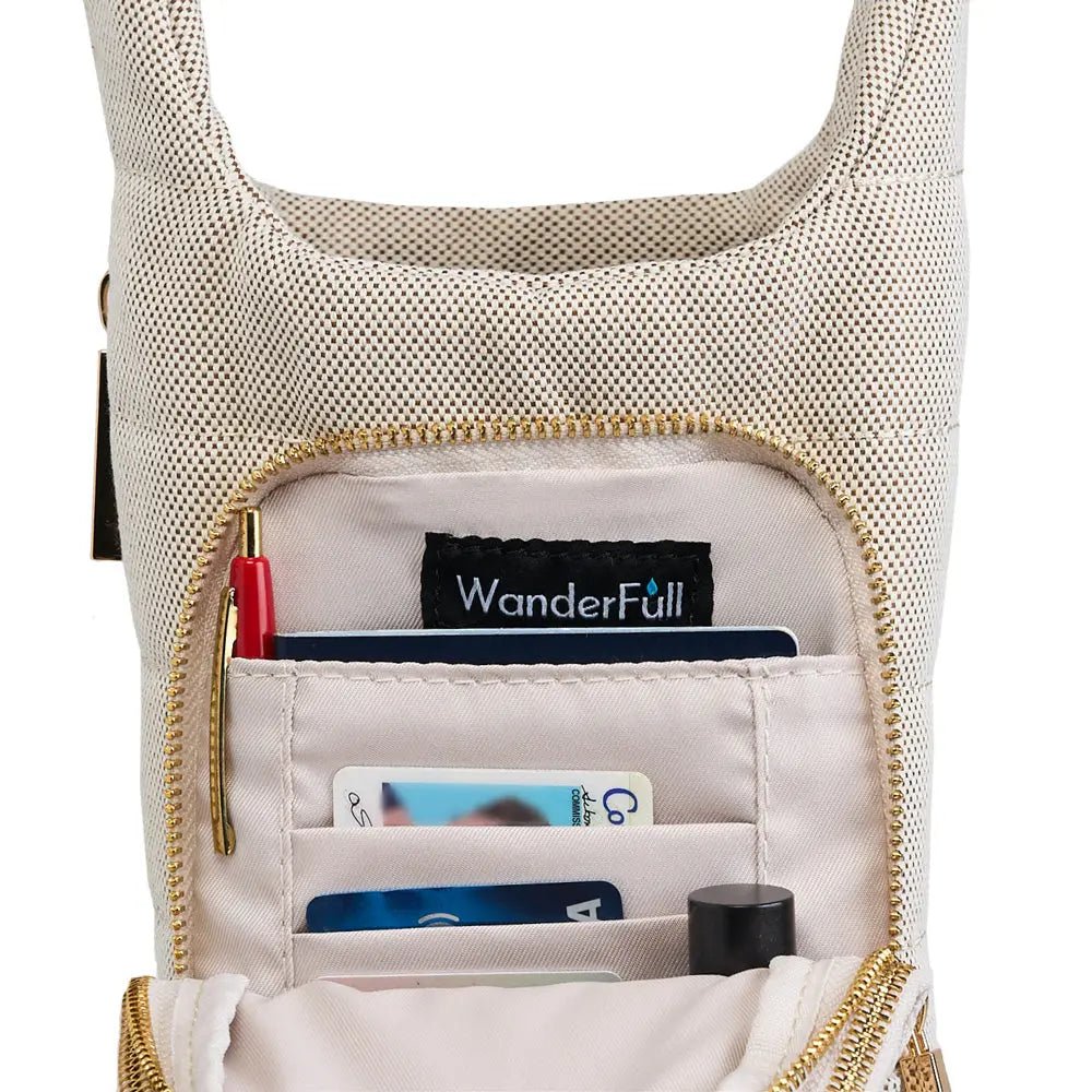 Hydrobag® Handle Dark Oatmeal Canvas with Canvas Vegan Leather - Juli's Wearable Art