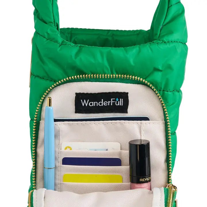 Hydrobag® Handle™ - Kelly Green with Green & White Patterned Strap - Juli's Wearable Art