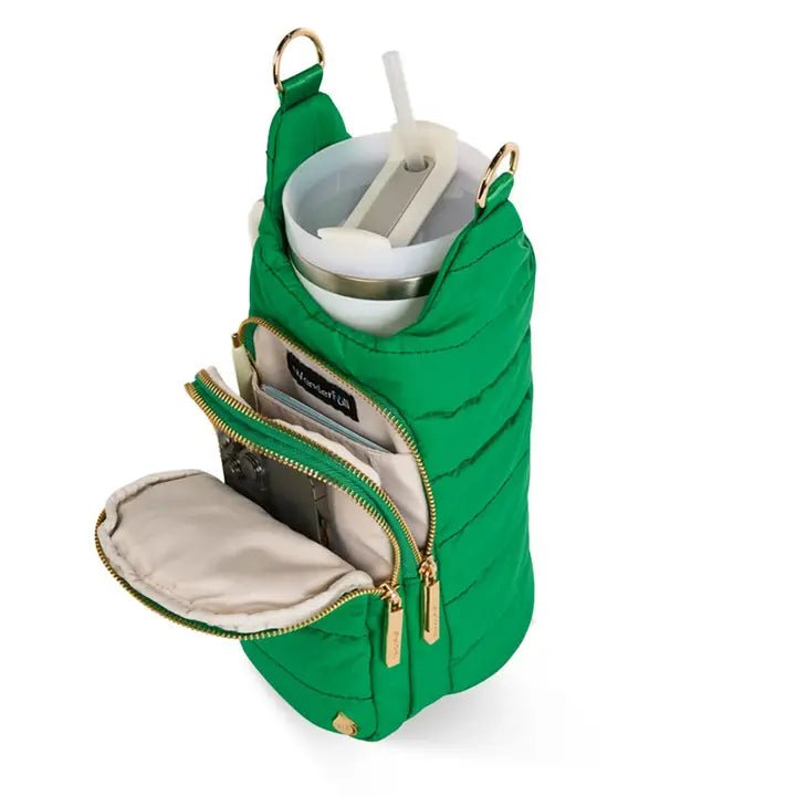 Hydrobag® Handle™ - Kelly Green with Green & White Patterned Strap - Juli's Wearable Art