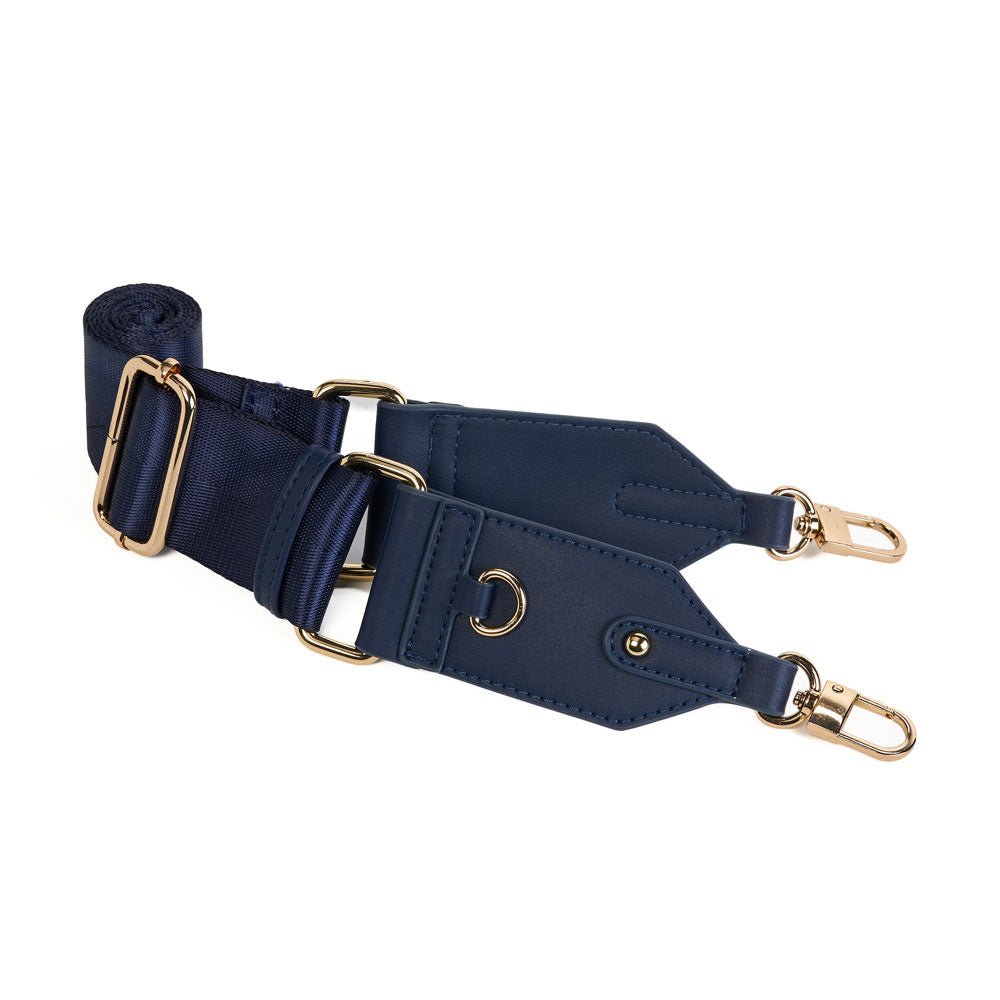 HydroBag® HANDLE™ – Navy Matte with Solid Vegan Leather Strap - Juli's Wearable Art