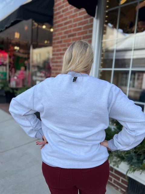 Inside Out Martini Santa Crewneck Sweatshirt - Juli's Wearable Art