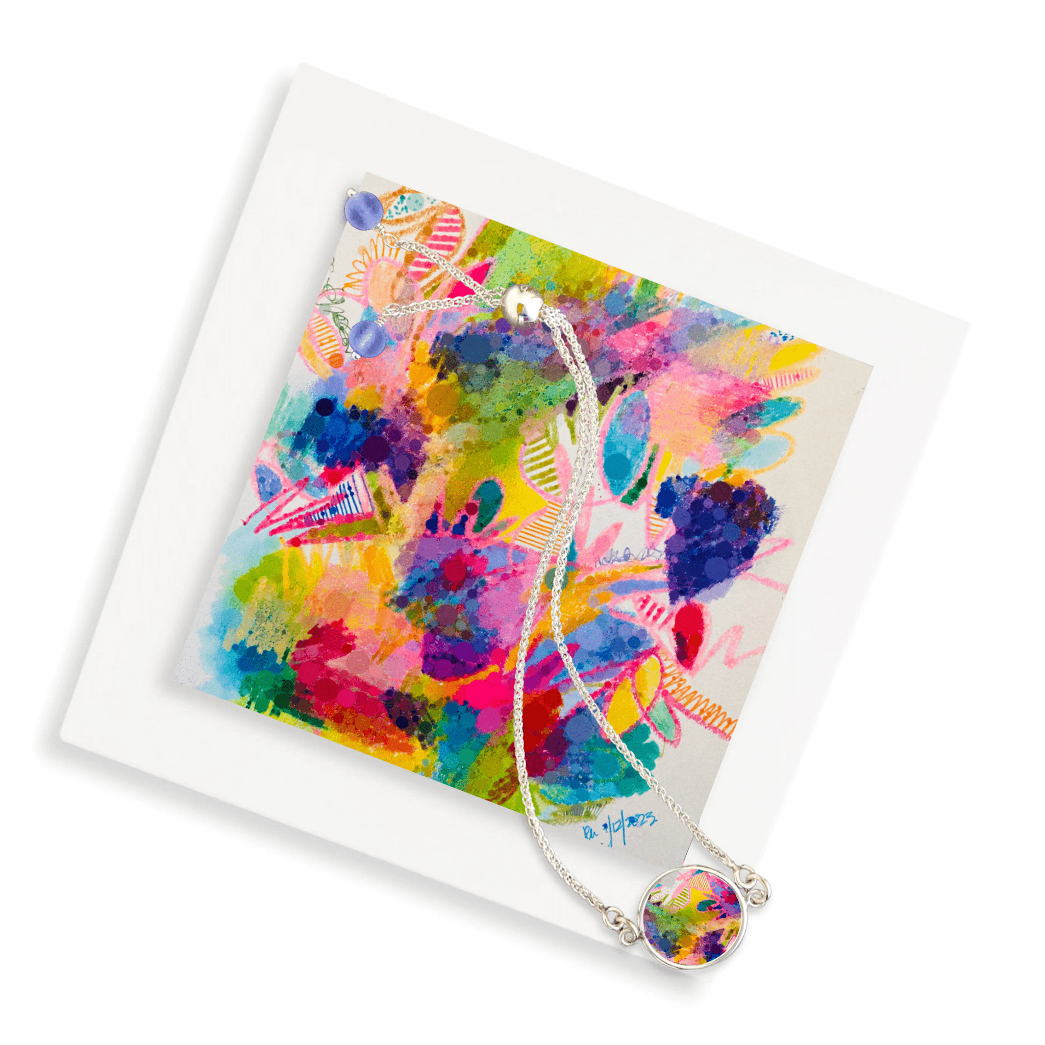 Jen Judd - "Bright" Silver Circle Bracelet - Juli's Wearable Art