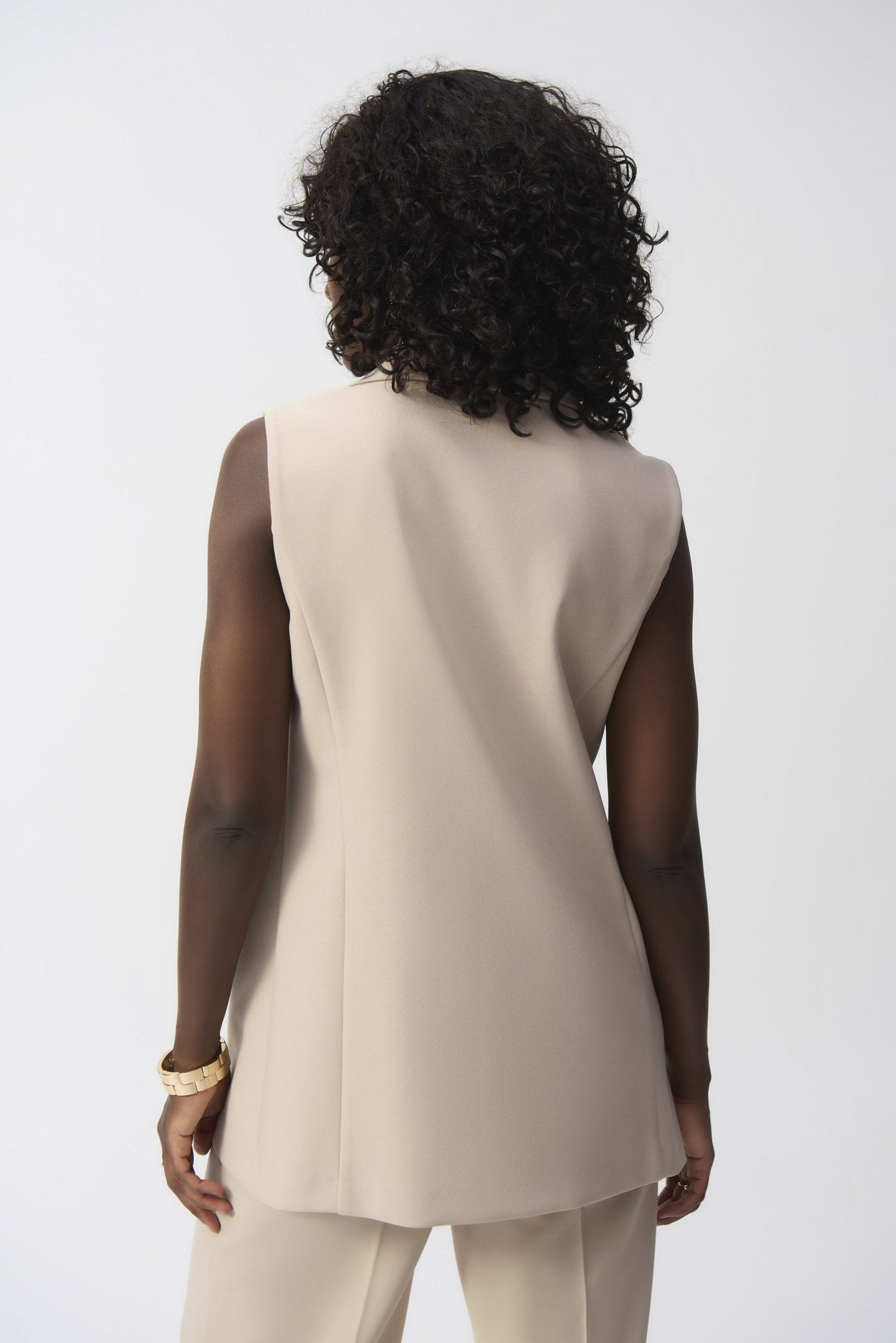 Joseph Ribkoff Formal Beige Sleeveless Vest - Juli's Wearable Art