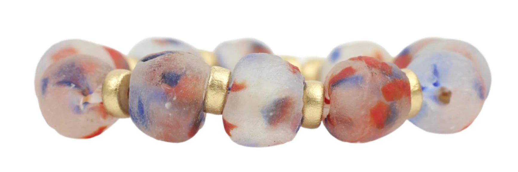 KENDLEY 51 SEAGLASS BEADED BRACELET WITH FIREWORKS - Juli's Wearable Art