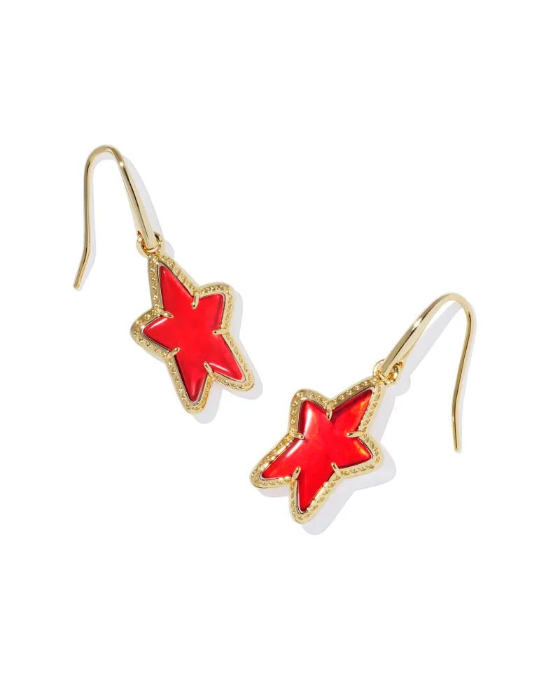 Kendra Scott Ada Gold Star Small Drop Earrings - Juli's Wearable Art