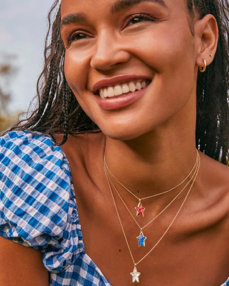 Kendra Scott Ada Star Gold Short Pendants - Juli's Wearable Art