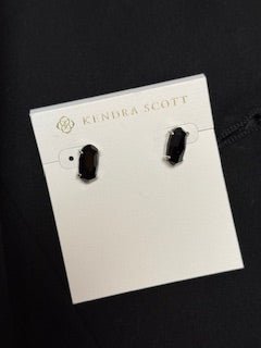 Kendra Scott Betty Stud Earrings - Silver/Black - Juli's Wearable Art