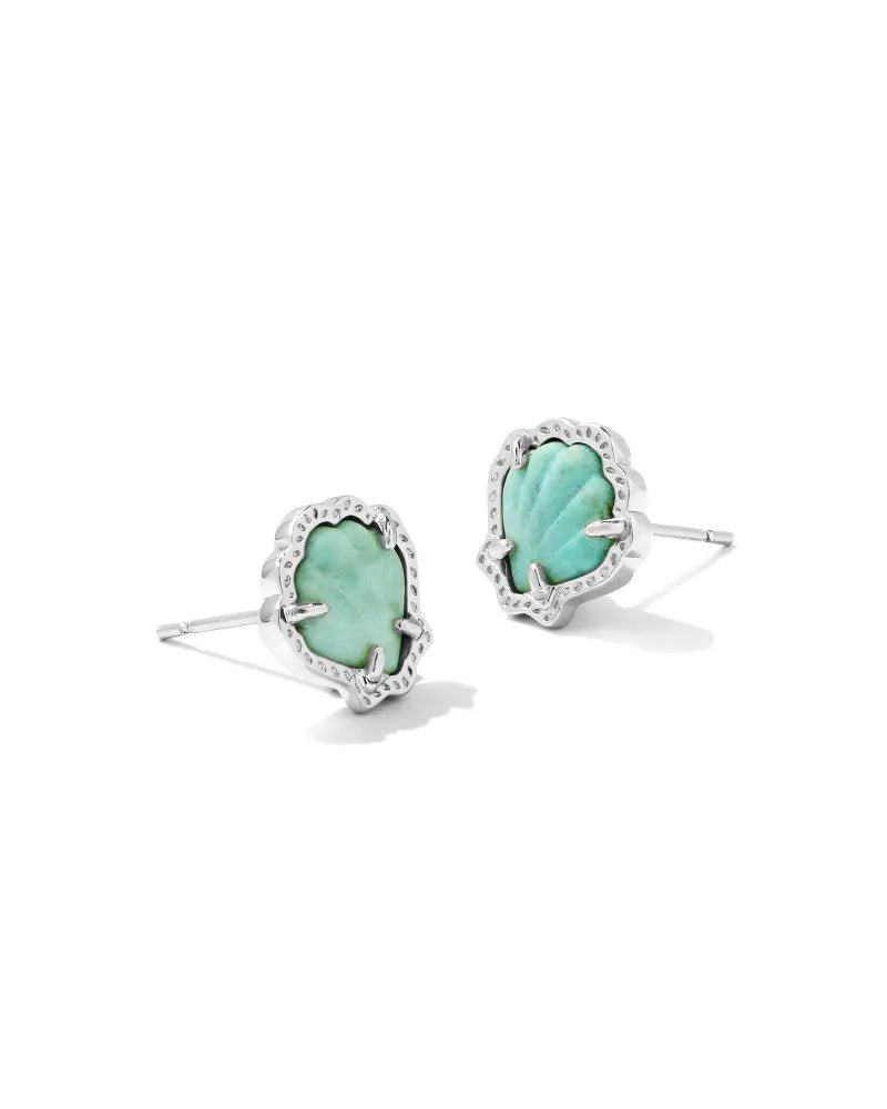 Kendra Scott Brynne Sea Green Shell Post Earrings - Juli's Wearable Art
