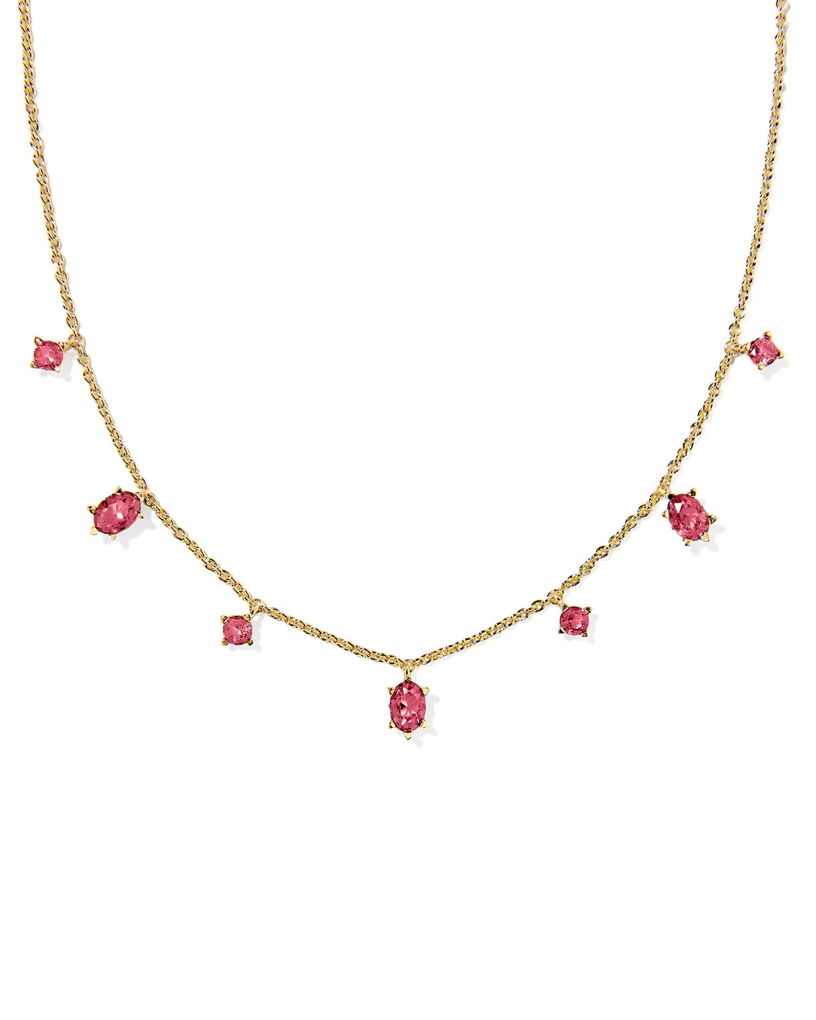 Kendra Scott Calin Gold Strand Necklace - Red Crystal - Juli's Wearable Art
