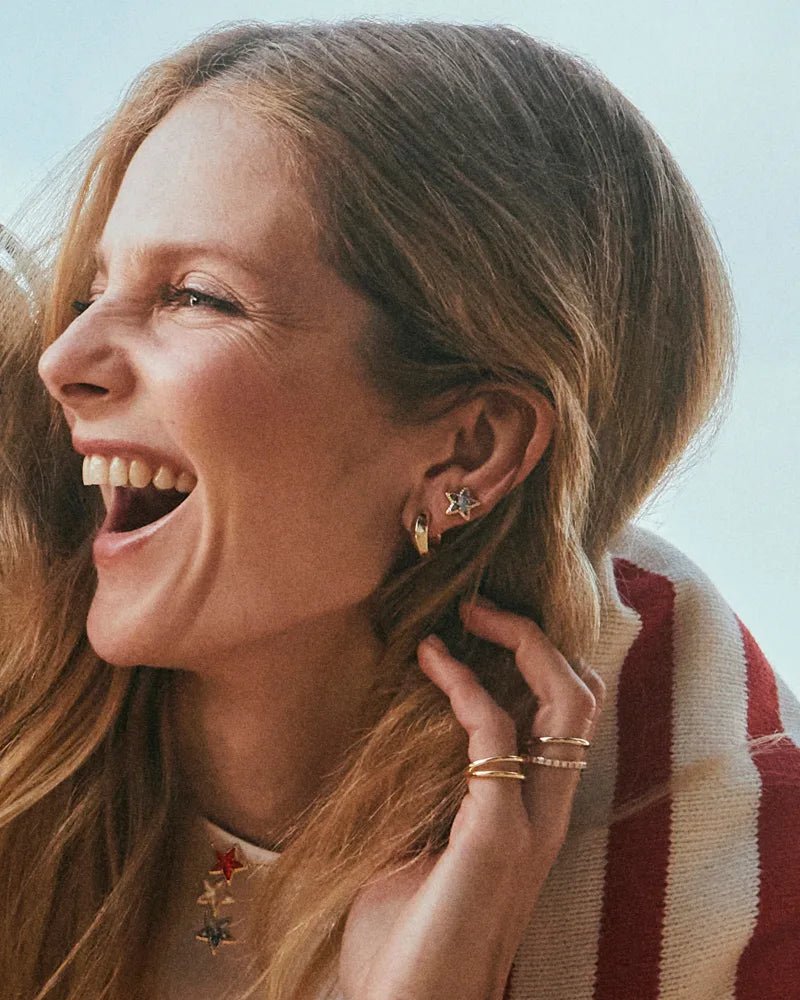 Kendra Scott Cassidy Stud Earrings - Red White & Blue Illusion - Juli's Wearable Art