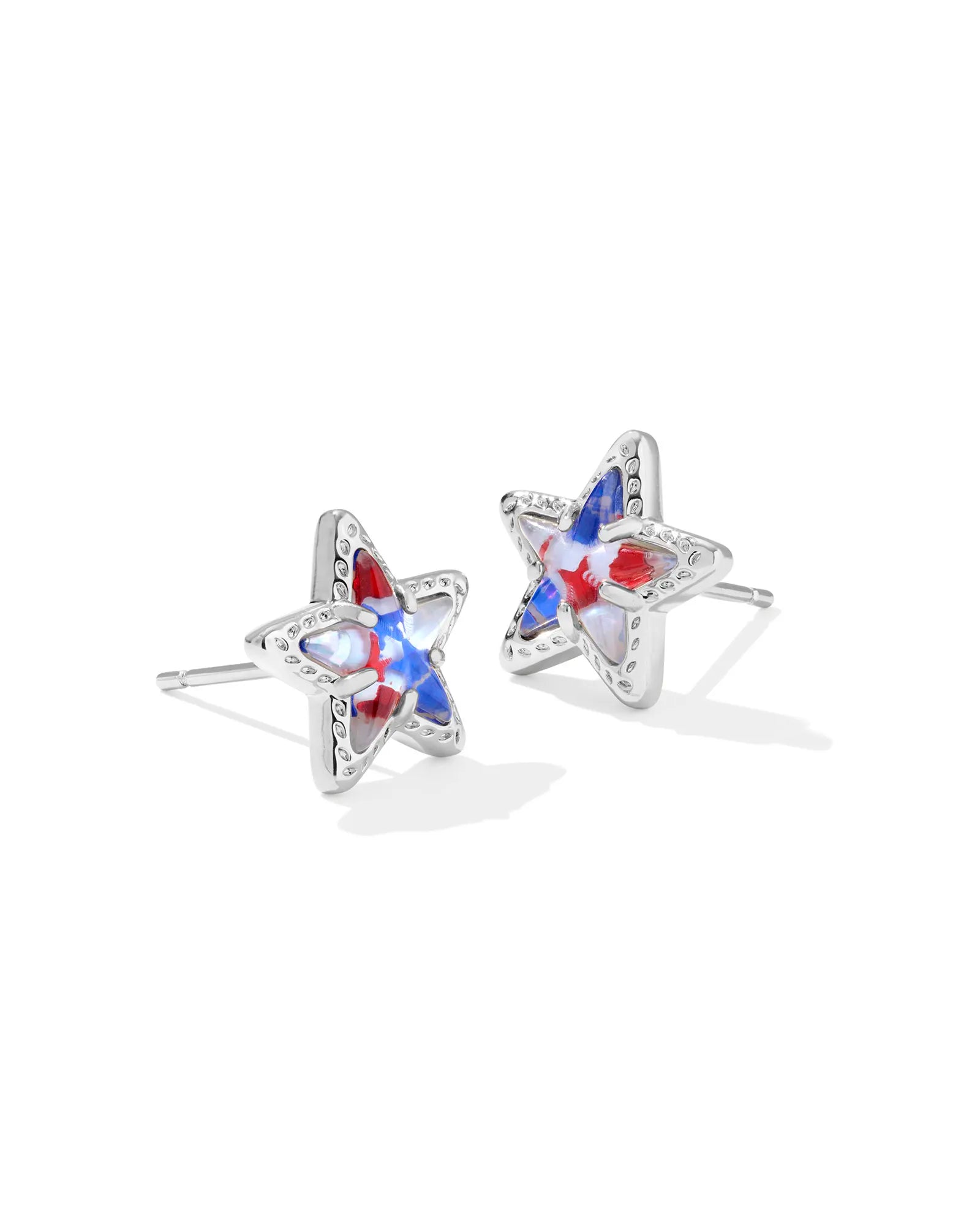Kendra Scott Cassidy Stud Earrings - Red White & Blue Illusion - Juli's Wearable Art