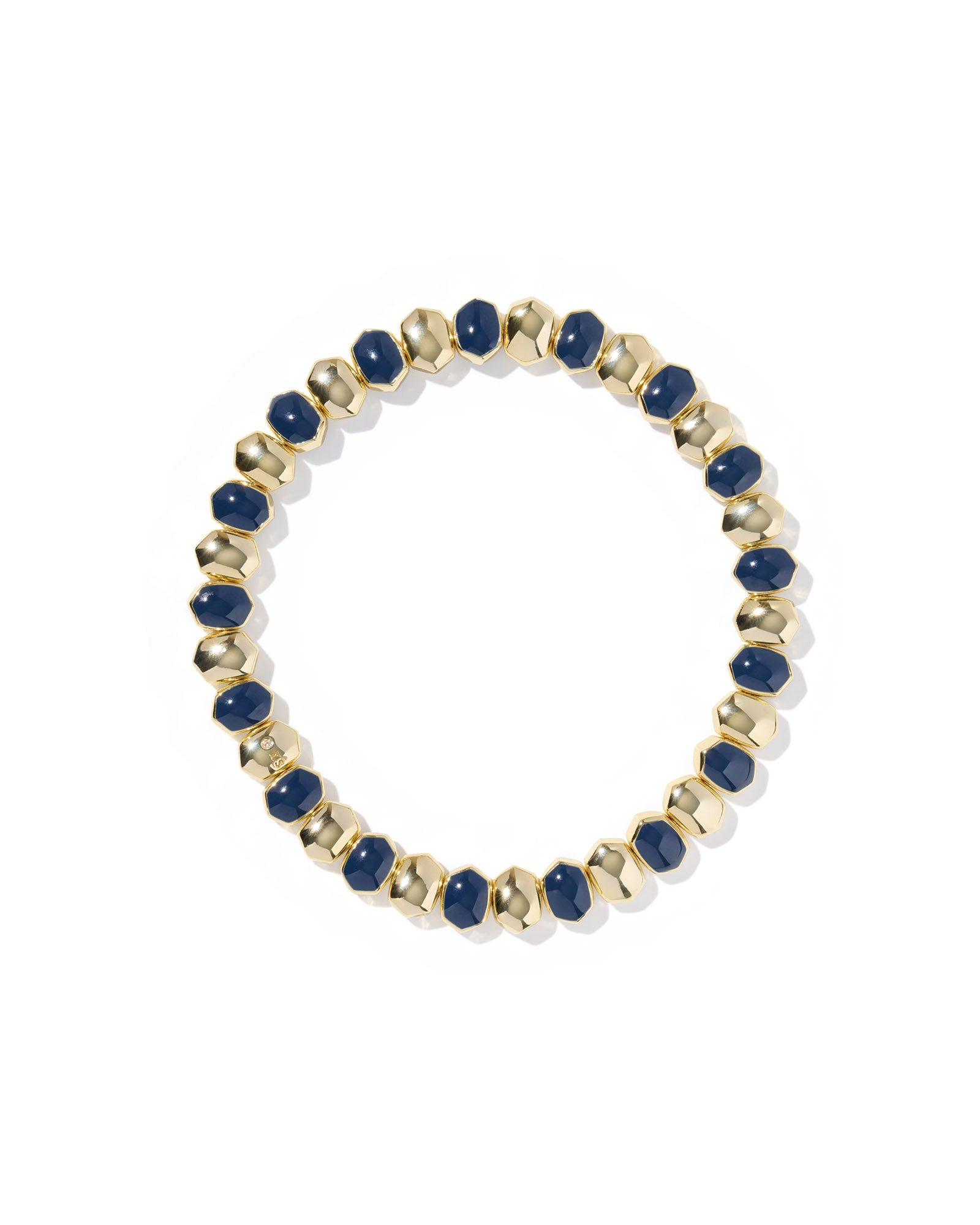 Kendra Scott Daphne Stretch Beaded Bracelet - Gold & Navy Blue - Juli's Wearable Art
