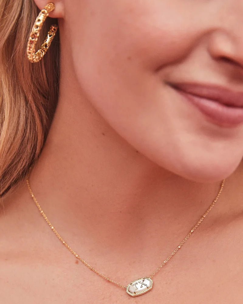 Kendra Scott Elisa Gold Texas Necklace in Ivory Mother - of - Pearl - Juli's Wearable Art