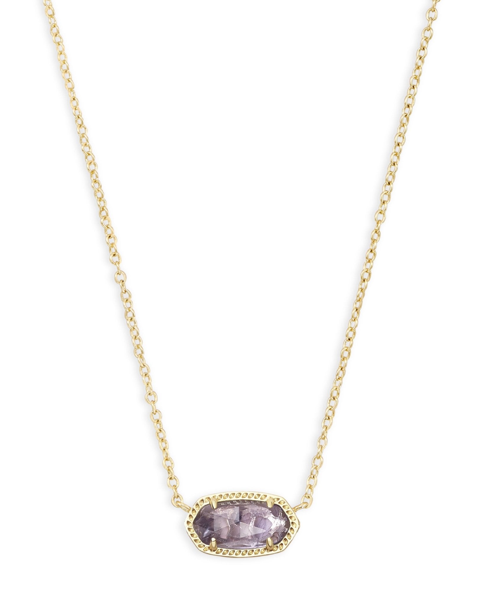 Kendra Scott Elisa Pendant Necklace - Gold & Purple Amethyst - Juli's Wearable Art
